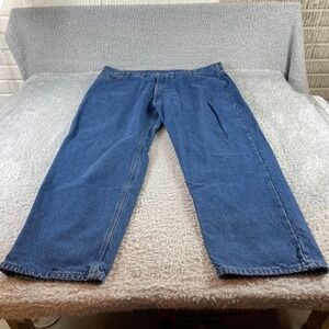 Carhartt B172 Relaxed Fit Flannel Lined Denim Jeans Mens 48x32 Blue
